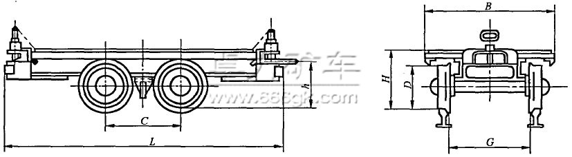 礦用平板車結構圖 